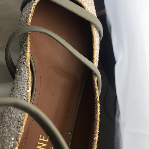 Malone Souliers Off White Glitter Robyn Flats sz 7 - Picture 4 of 11